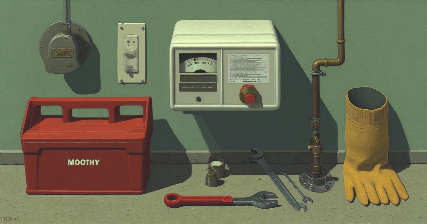 Инструменты и замок в техпомещении как метафора принятия наследства